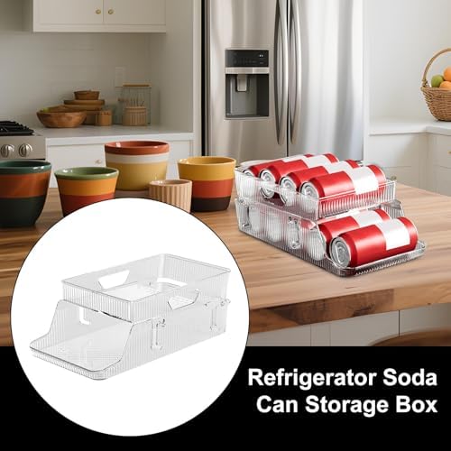 Soda Fridge Organizer Stackable Refrigerator Can Holder Dispenser