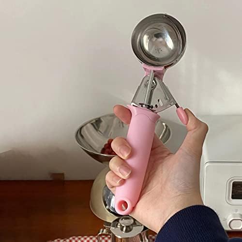 2 Pack Ice Cream Scoop Cookie Dough Scoop With Trigger Pink Handle for