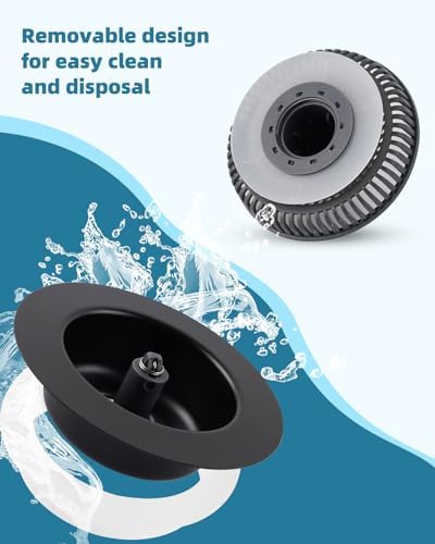Universal 3-in-1 Kitchen Sink Drain Strainer Stopper, Matte Black