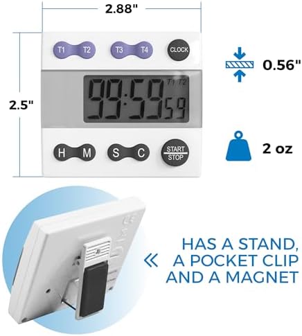 Sper Scientific Portable Digital Kitchen Timer 810015