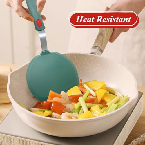 Silicone Spatula Turner Set of 2, Heat Resistant Pancake Spatulas for