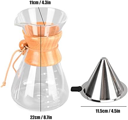 Pour Over Coffee Maker Set with Reusable Stainless Steel Filter