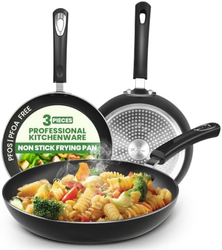 Utopia Kitchen Nonstick Frying Pan Set 3 Piece 8 9.5 11 Inch PFOA Free