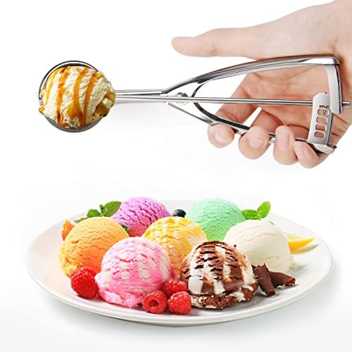 Cookie Scoop for Baking Set of 3 - Ice Cream Scoop Stainless Steel