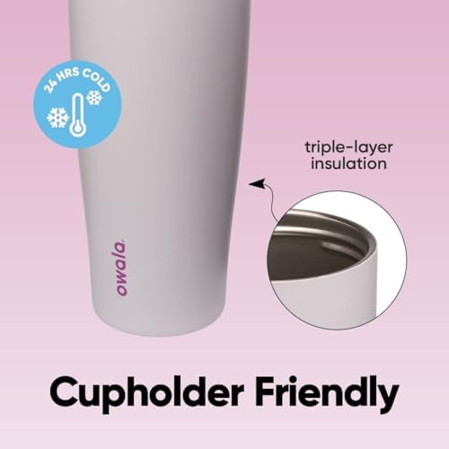 Owala FreeSip Tumbler Stainless Steel Water Bottle 40 oz Dreamy Field