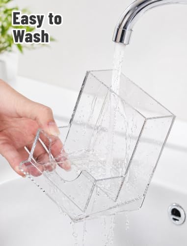 NiHome Sponge Holder, Clear Acrylic 2-Slot