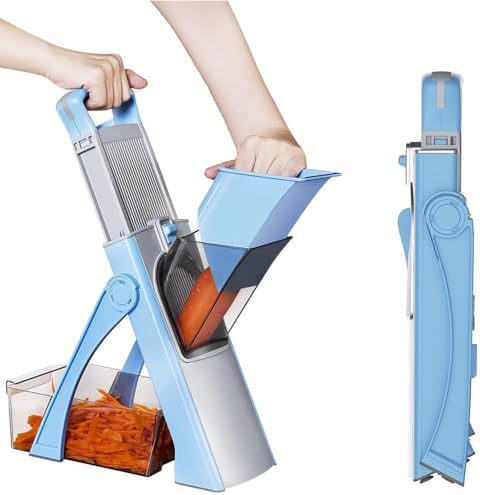 Safe Mandoline Slicer, 5-in-1 Vegetable Chopper