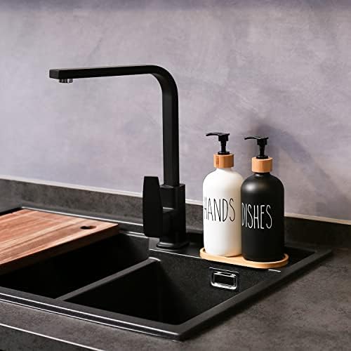 MOMEEMO Soap Dispenser Set, Black & White