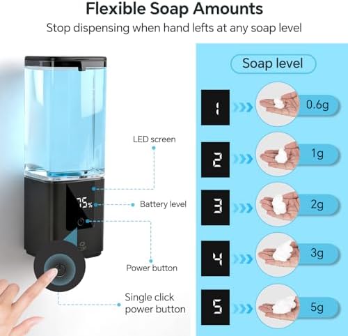 LAOPAO Soap Dispenser, Automatic Soap Dispenser Wall Mount