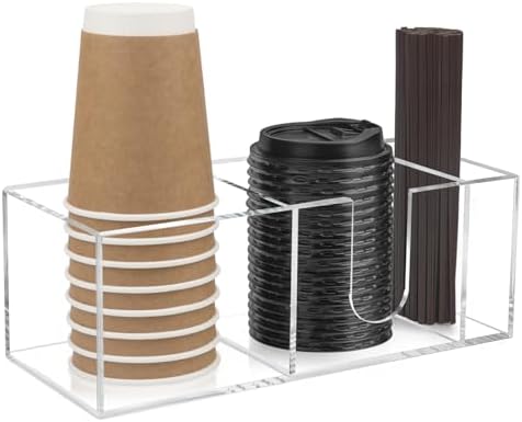 Acrylic 3-Slot Coffee Cup Holder