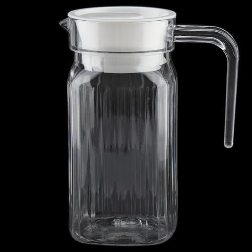 Small Glass Pitcher With Lid, Acrylic Transparent Beverage Bottle