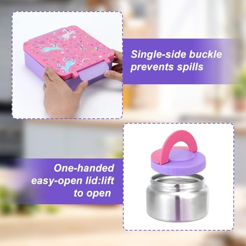 Bento Lunch Box with Insulated Stainless Steel Food Jar, 1650ML