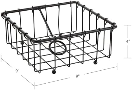 Metal Buffet Caddy Tabletop Organizer, Flatware Napkin and Plate