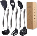 Kitchen Utensils Set, Large Non-stick Silicone Cooking Utensils Set 6