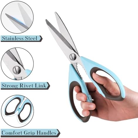 2 Pack Heavy Duty Scissors Kitchen Shears with Magnetic