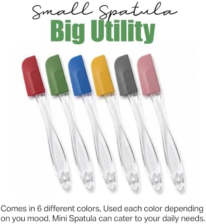 Evelots 6-Piece Mini Spatula Set, Small Silicone Spatulas for Baking