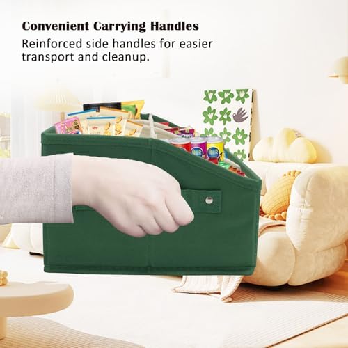 Snack Organizer for Countertop, Fabric Snack Bar Station with Handles