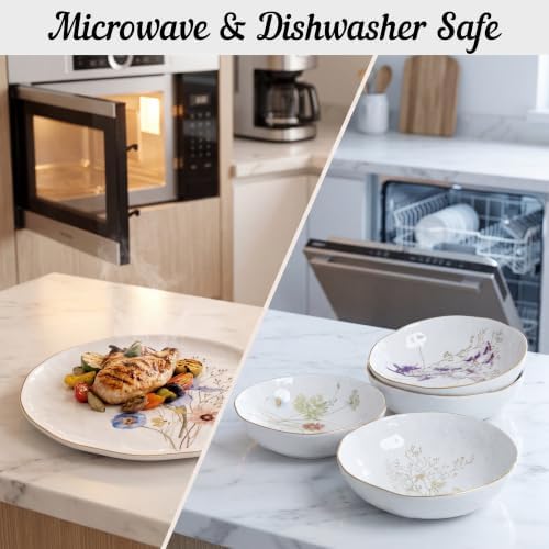 Sango 12-Piece Luxury Porcelain Dinnerware Set for 4- Glossy White