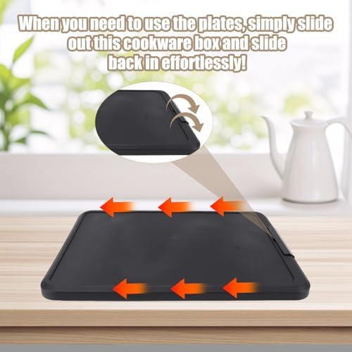 Appliance Sliding Tray with Wheels, 16.1x11.8x0.8 Inch