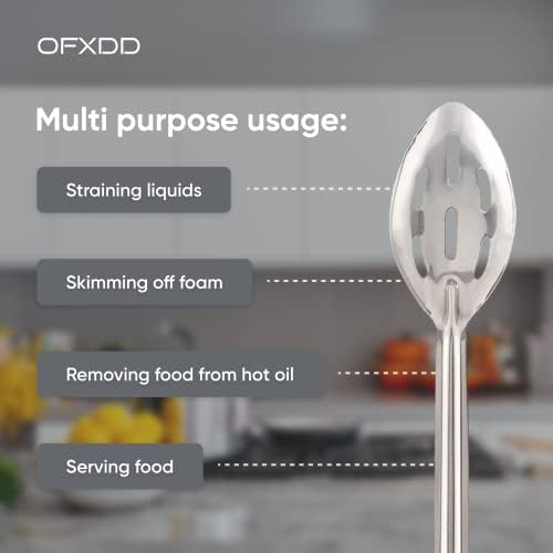 Perforated Stainless Steel Spoon - Serving Slotted Spoons for