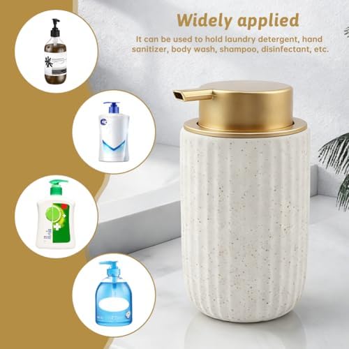2 Pack Ceramic Foaming Soap Dispenser with Removable Pump