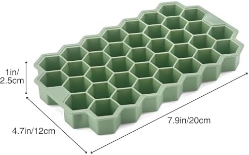 2 Pack Small Silicone Ice Cube Trays for Freezer with Lids, Emptycolor