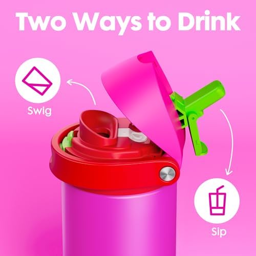18 oz Insulated Water Bottle for Kids: Meoky Stainless Steel Water