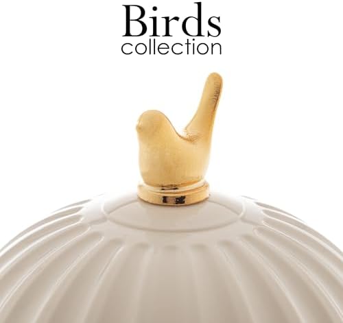 WOLFF 1 Liter White Bird Thermal Coffee Carafe, Plastic Exterior with