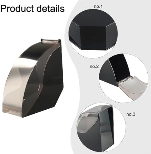 RichVibe Acrylic Coffee Filter Paper Holder Storage Box with Rotating
