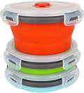 Ecomorning 3Piece Round Collapsible Lunch Container Silicone Food