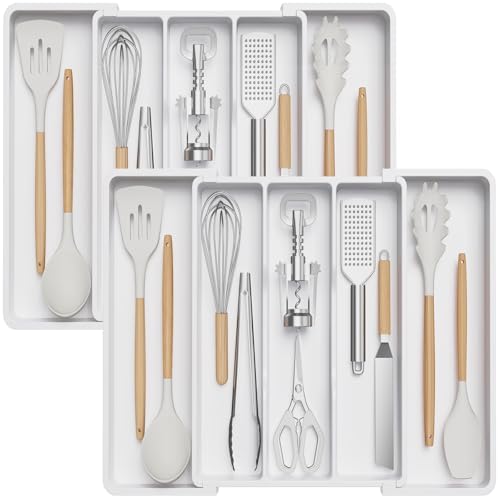 Lifewit Utensil Organizer for Kitchen Drawers, Expandable Cooking