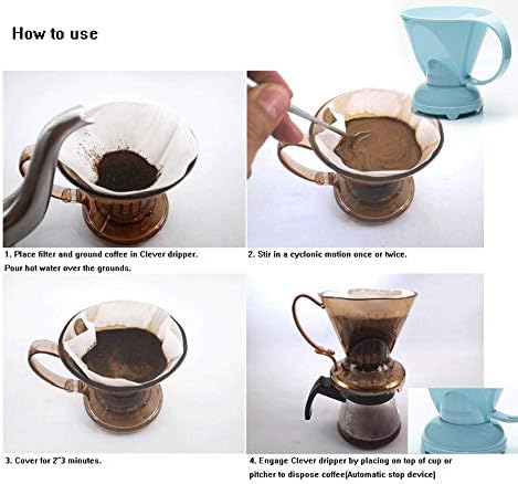 Clever Macaron Blue Coffee Dripper, 10 Fl Oz