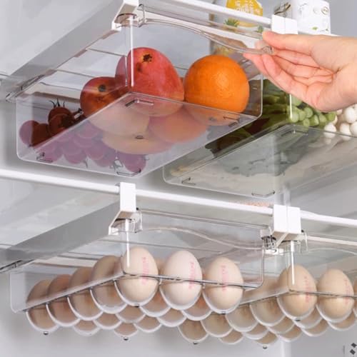 2 Pack Pull-Out Egg Holders for Refrigerator