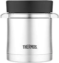 Thermos Food Jar with Microwavable Container, 12-Ounce, Stainless