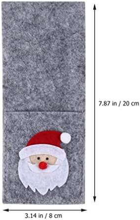 Kichvoe 8pcs Christmas Cutlery Holder Pouch Bags Santa Knife and Fork