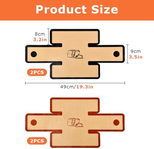 4 Pack Silicone Bread Loaf Pan Liners, Non-stick & Heat Resistant