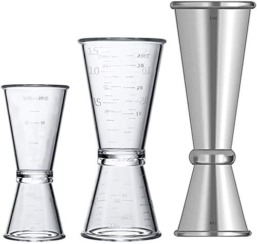 Double Clear Plastic and Stainless Steel Japanese Style Jigger