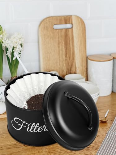 Coffee Filter Holder with Stainless Steel Lid, 60 oz Large Capacity