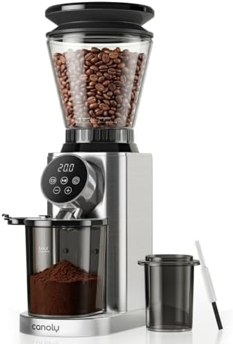 Canoly Electric Burr Coffee Grinder, 48 Grind Settings