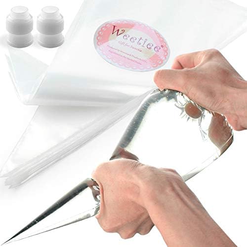 Weetiee 100 Pack 16-Inch Disposable Pastry Piping Bags
