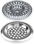 Shower Drain Hair Catchers - Bathtub Drain Covers 2 Pcs - Stainless
