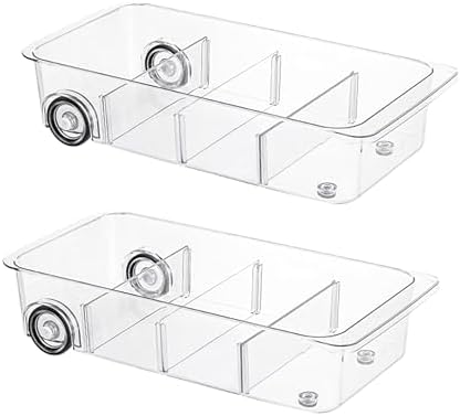 2 Pack Roll-Out Refrigerator Storage Drawers