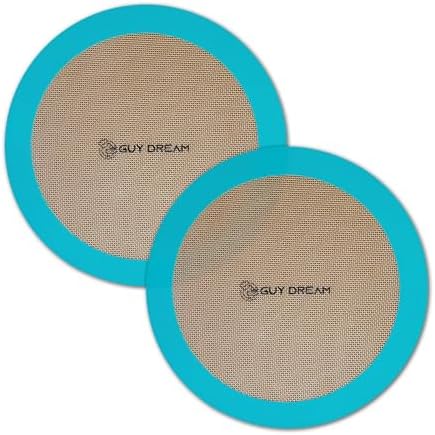 GUYDREMAT 10-Inch Silicone Baking Mats Set of 2 - Non-Stick, Heat-Safe