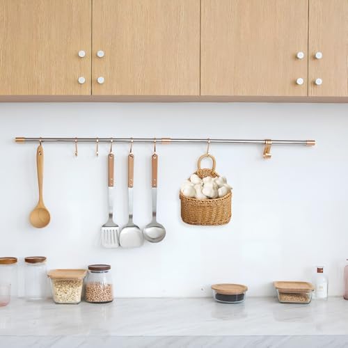 LIOOBO Hanging Wall Baskets: 2pcs Kitchen Storage Woven Washable