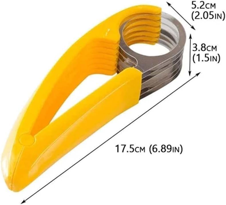 Yellow Food Manual Slicer, Stainless Steel Food Slicer, Banana