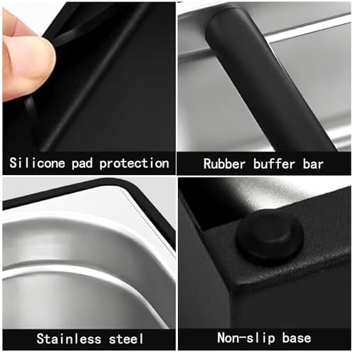 Espresso Knock Box,Large capacity Stainless Steel coffee knock box