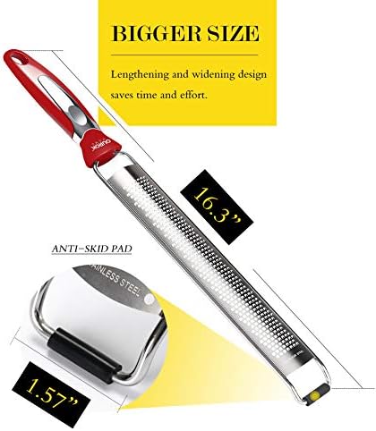 Ourokhome Kitchen Lemon Zester, Stainless Steel Hand Held Parmesan