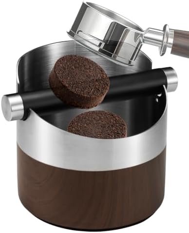 MUTEX Espresso Puck Knock Box in Stainless Steel with Removable Knock