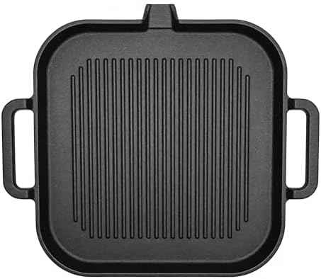 Cast Iron Grill Pan (11.8 x 9.8 inch)