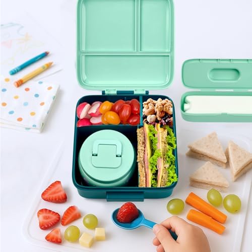 JXXM Bento Lunch Box for Kids with 8oz Soup Thermo,Leak-Proof Lunch